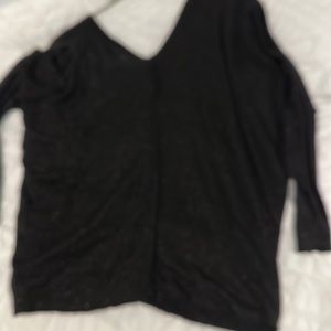 Conspiracy black v neck stretchy and sparkly top